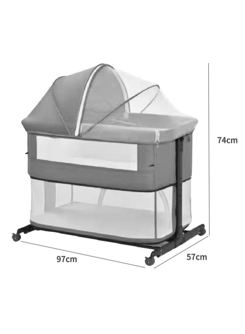 Baby Crib Play Bed Travel Bed Removable Newborn Multifunctional Portable Foldable