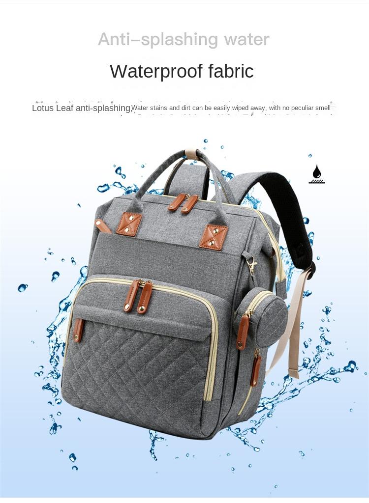 Stylish Multi-Functional Waterproof Baby Large Capacity Durable Travel Diaper Bag