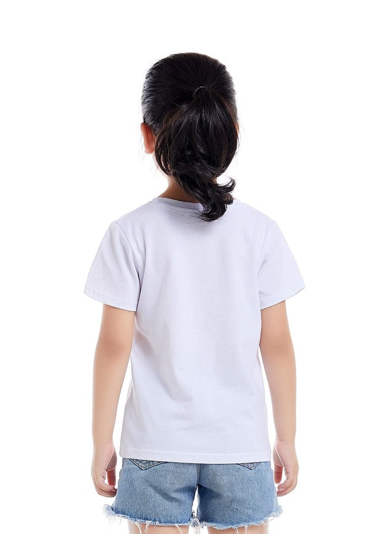 Unisex Family Couple Parent-Child clothing Shoot Basket Pattern T-shirt White