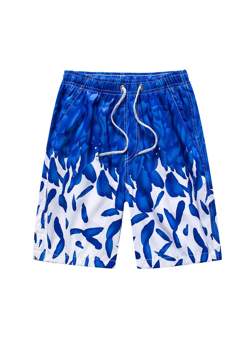 6-Piece Men Swim Beach Shorts Quick Dry Swimming Trunks Drawstring Surfing Board Shorts Loose Boxers Short Pants