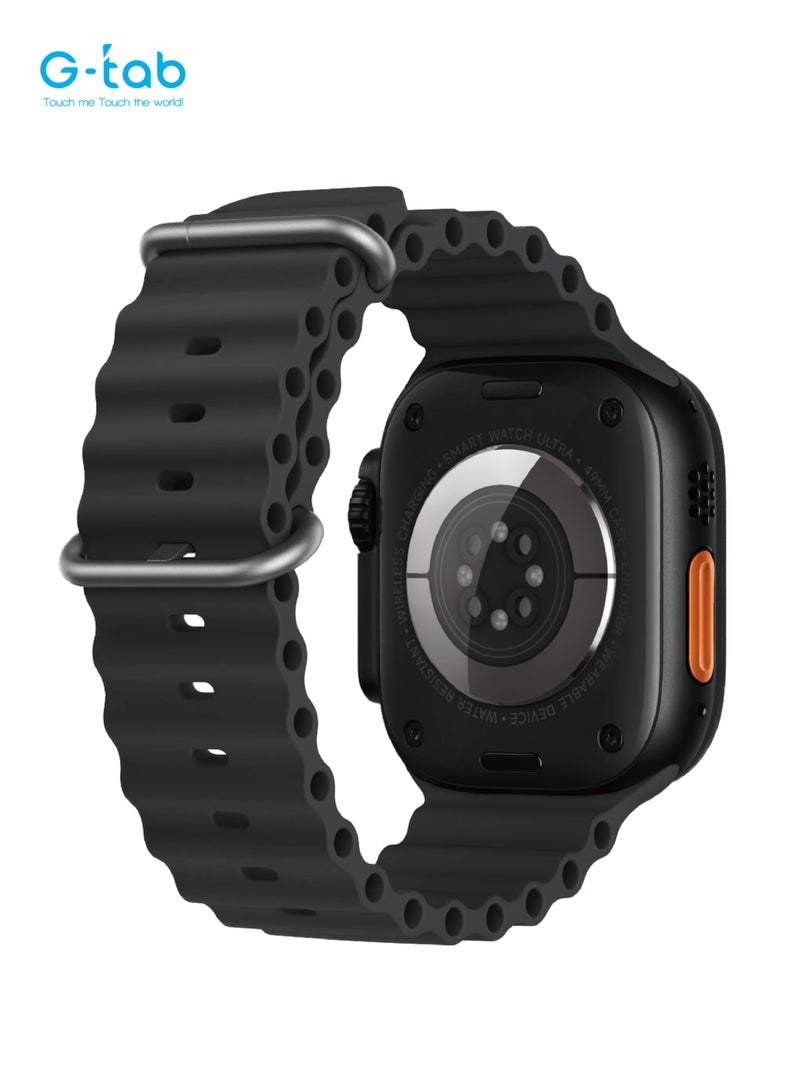 G-Tab FT8 Pro Version 2/2.2 inches Amoled/Waterproof/1 Gb Memory/2 Extra Fabric Strap/Blood Oxygen/Multi Sport Mode/Health Monitoring Features/Voice Assistant/Wallet/1 Year warranty