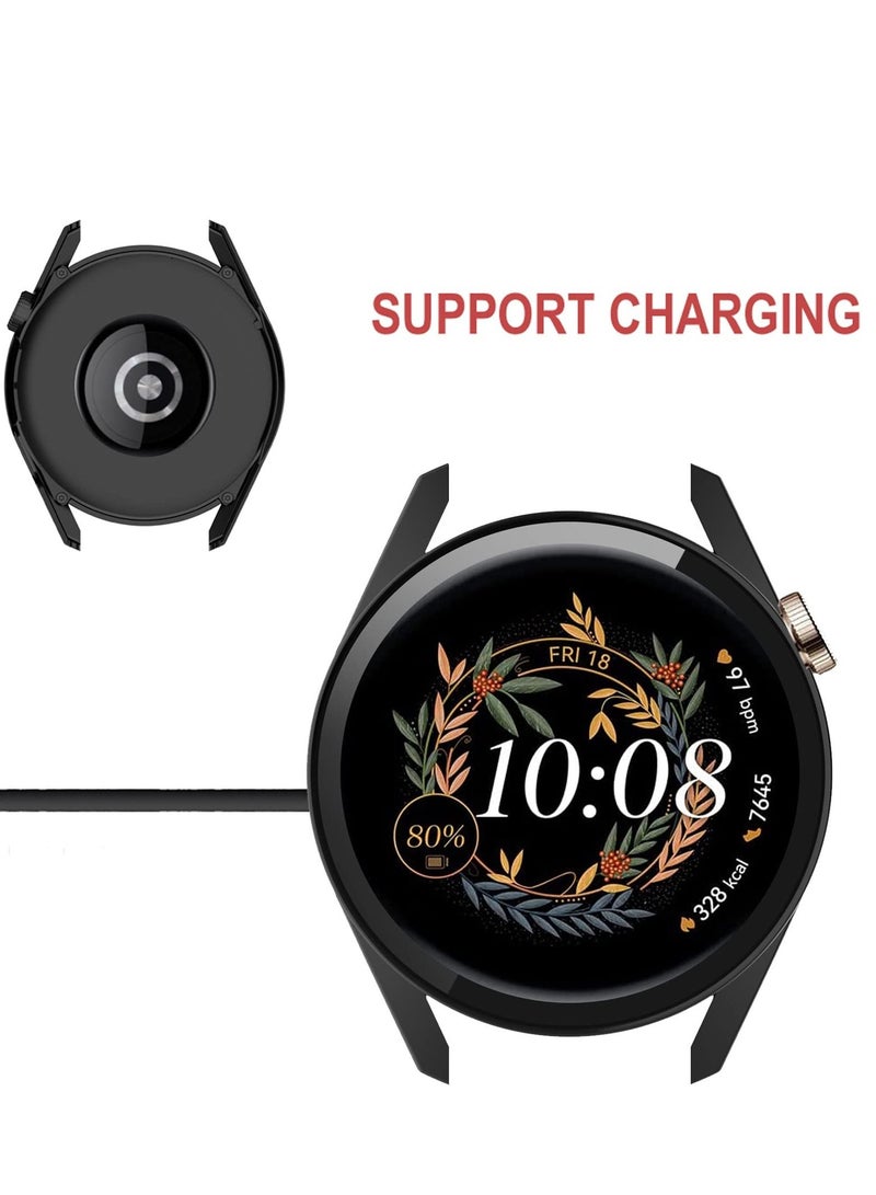 Case for Huawei Watch GT 3 42mm, 2Pack All-around Ultra Thin Anti-Scratch Bumper, Anti Scratch Tempered glass with watch case protector(2 Colors)