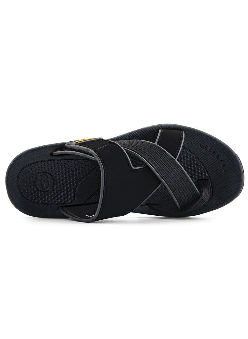Slippers for men | Men's Casual Slipper with Traditional Look | SS-1921 Black