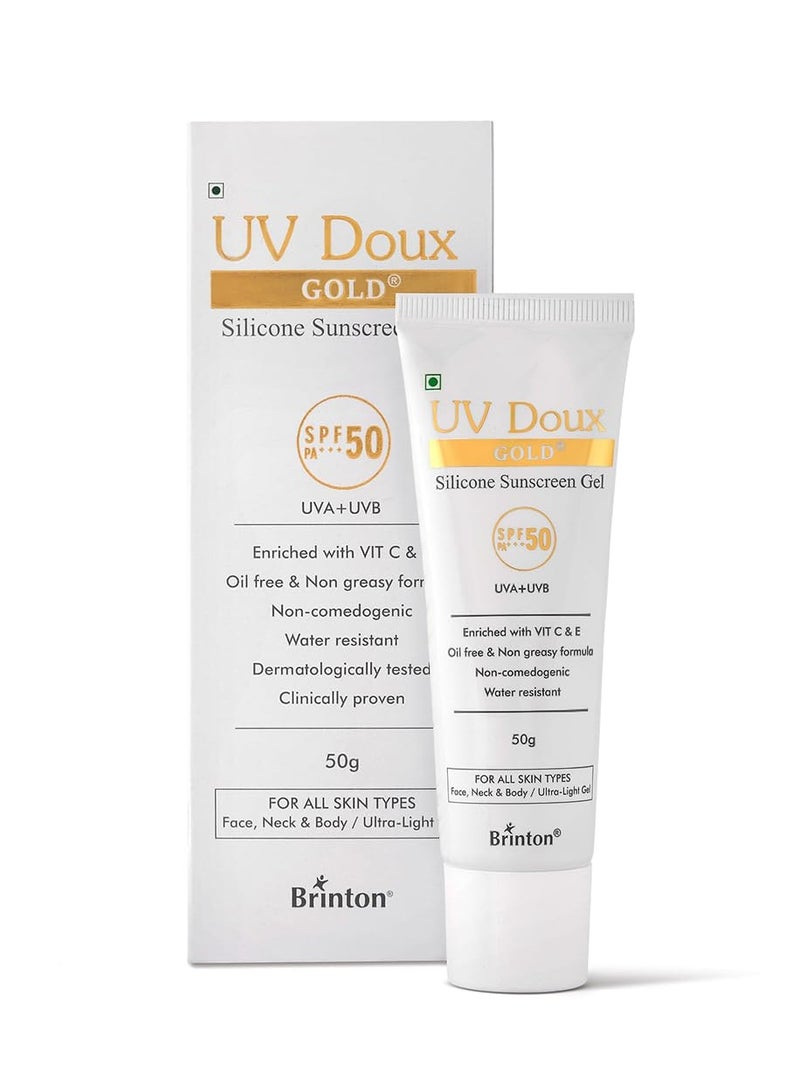 Brinton UV Doux Gold Silicone Sunscreen Gel SPF 50 50G