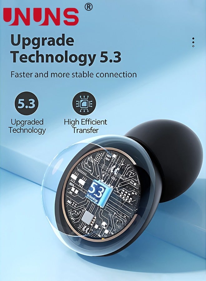 Wireless Earbuds Bluetooth Headphones,Mini Ear Buds Bluetooth 5.3 Headsets Built-in Mic,IPX7 Waterproof Lightweight Earphones Sports,Charging Case Digital Display,For Phone PC Laptop