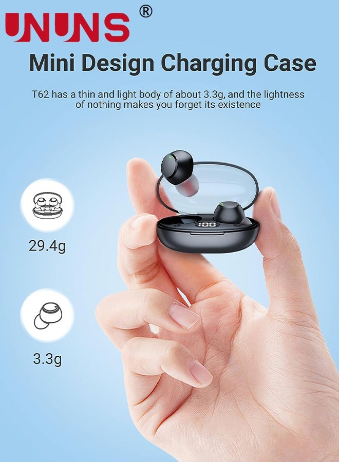 Wireless Earbuds Bluetooth Headphones,Mini Ear Buds Bluetooth 5.3 Headsets Built-in Mic,IPX7 Waterproof Lightweight Earphones Sports,Charging Case Digital Display,For Phone PC Laptop