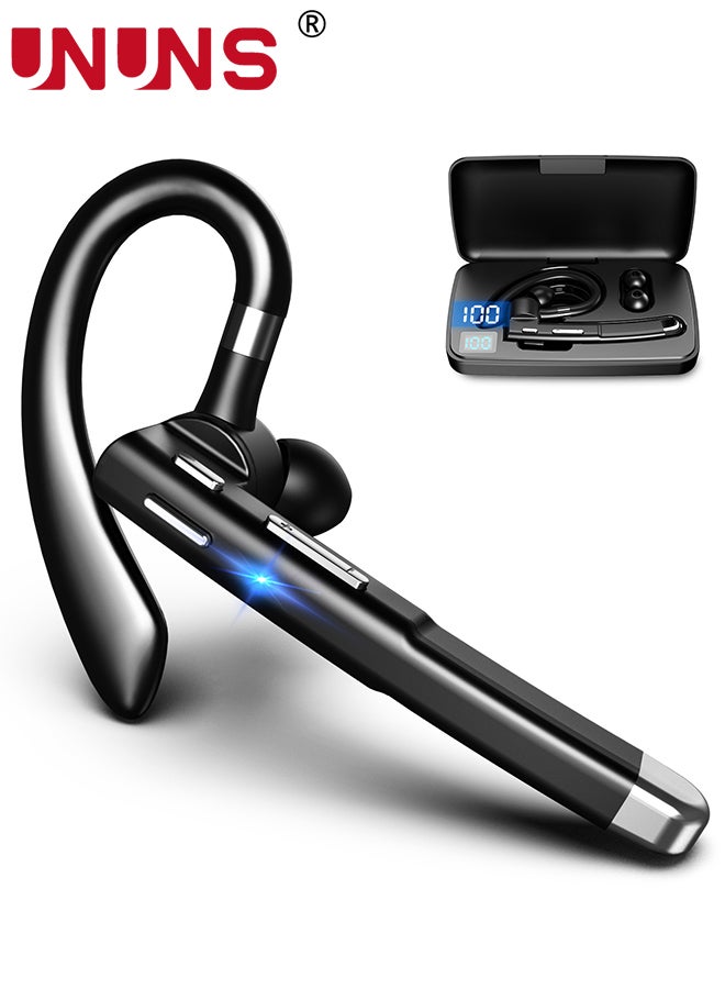 Bluetooth Wireless Earpiece for Cellphone,Bluetooth 5.2 Headset Wireless Headphone With Charging Case Compatible With iOS Android,Hands-Free Single Ear Headset With Mic For Business,Trucker