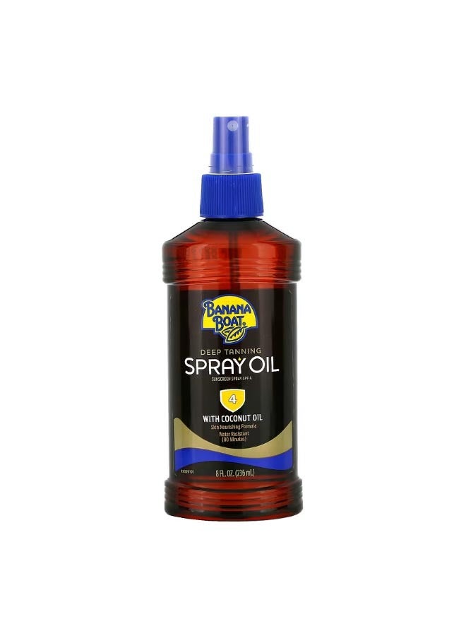 Deep Tanning Spray Oil with Coconut Oil SPF 4 8 fl oz 236 ml