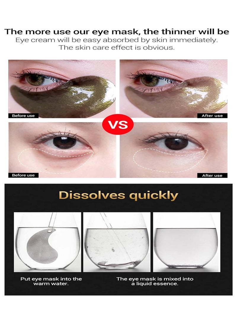 Lanbena Gold Black Pearl Hydra-Gel Eye Patches 30 Pairs 2 Pack