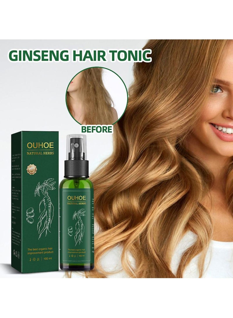 Ginseng Essence Moisturizing Hair Mist, Rapid Growth Hair Treatment 7 Day Hair Growth Serum Essence Oil Regrow, for Women & Men 100ML