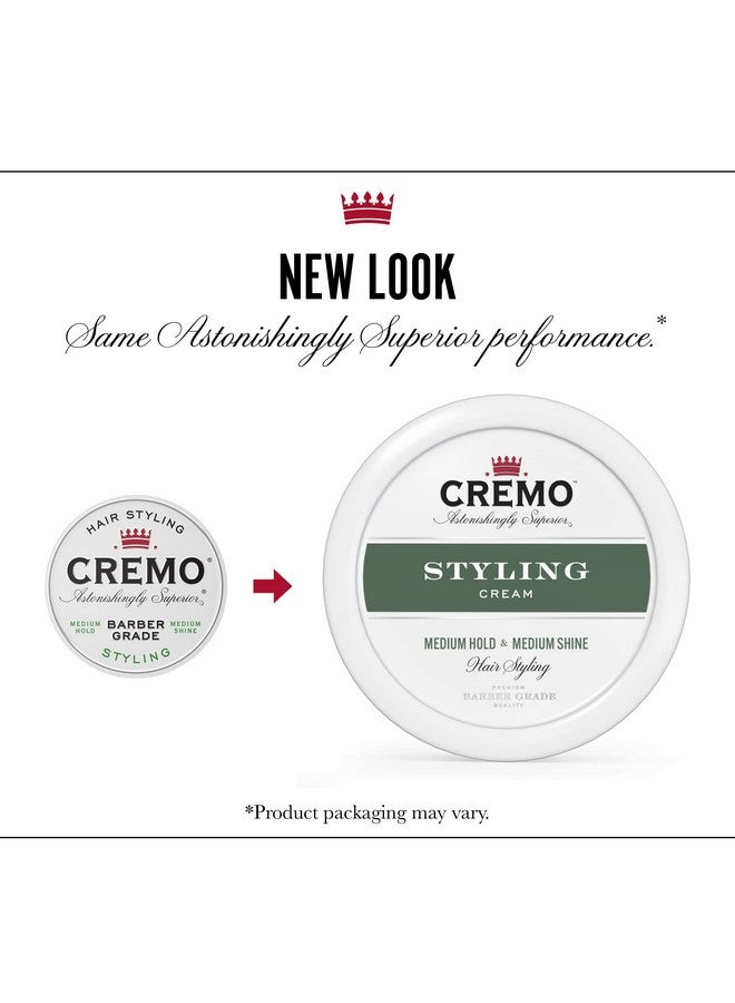 Premium Barber Grade Hair Styling Cream Medium Hold Medium Shine 4 Oz