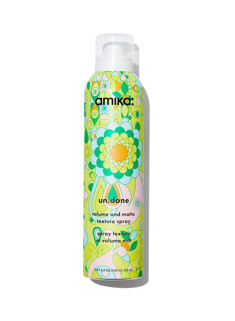 AMIKA Un.Done Volume & Texture Spray 192ml - Lightweight Texturizing Spray for Instant Volume, Fullness, and Natural-Looking Beachy Waves