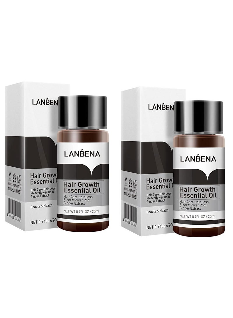 Hair Growth Essence Fast Powerful Hair Care Essential Oil Treatment Preventing Hair Loss 20ml 2 Pack