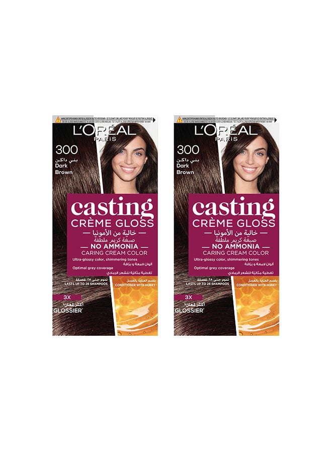 Casting Crème Gloss No Ammonia Hair Color For Shiny Hair 300 Dark Brown