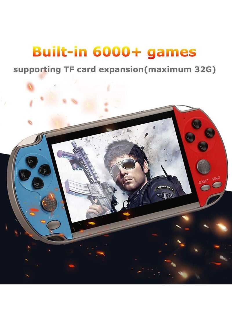Handheld Game Console Video Game Console Handheld Game Players X7 4.3 Inch Double Rocker 8GB Memory Built-in 1000 Games MP5 Game Controller TV Output