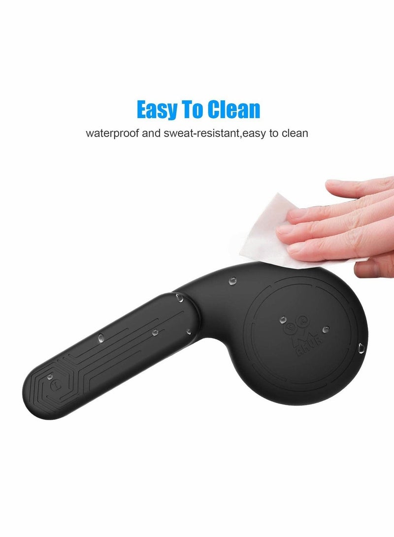 Silicone Earmuffs for Oculus Quest 2 VR Enhance Headphone Sound Compatible with Quest 2 Accessories Headphone Extensions (Black, 1 Pair)