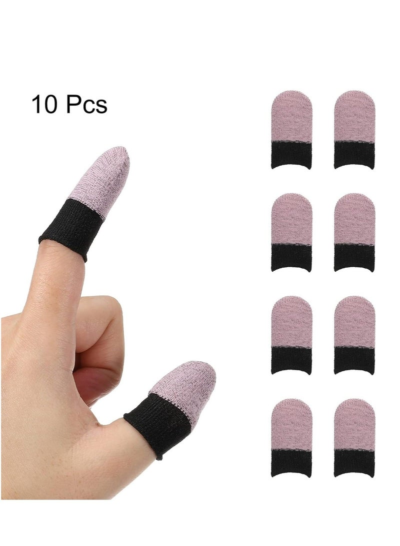 Finger Sleeves for Gaming, Gamer Thumb Sleeves Mobile Gaming Stabilizer Compression Support Sleeve, PUBG Finger Gloves for Gaming Gloves COD Mobile Phone Game Finger Covers Wrap, 5Pairs