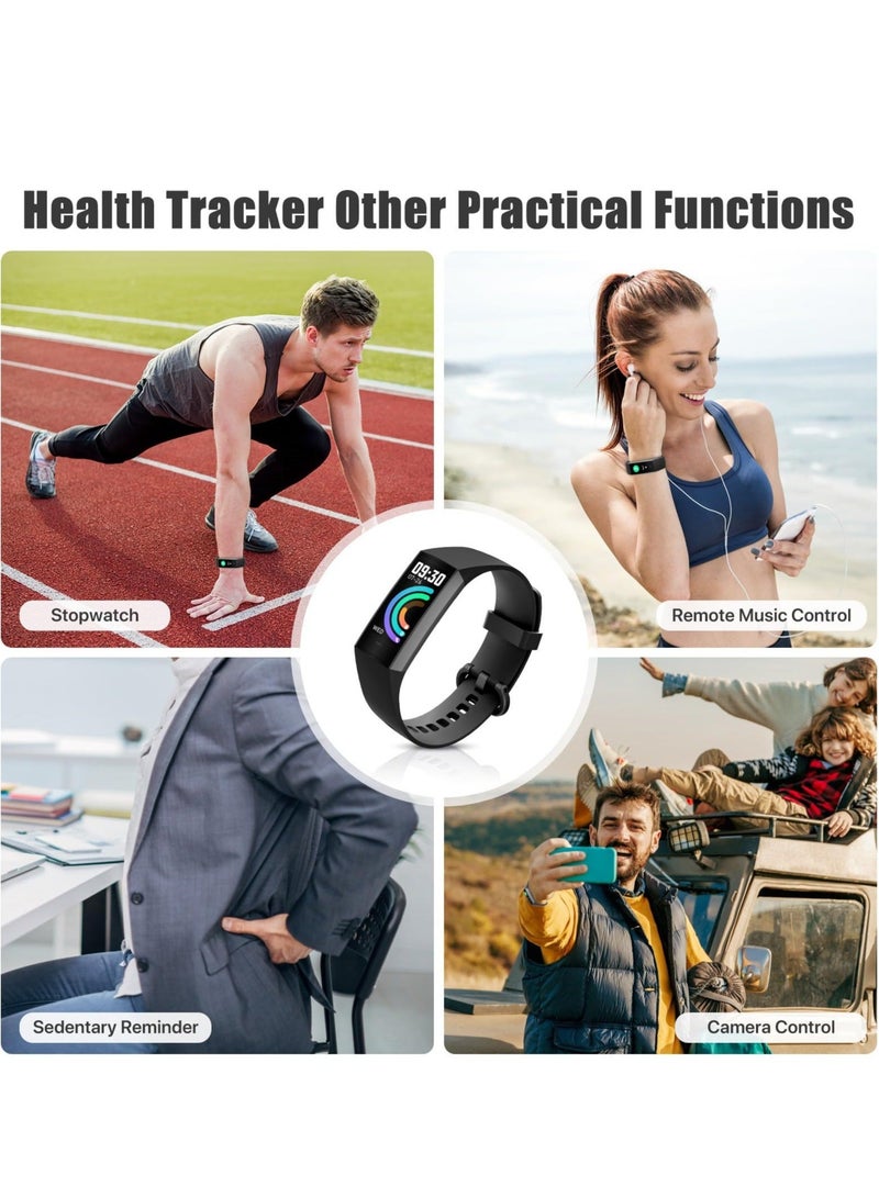 Fitness Tracker,1.10''AMOLED Touch Color Screen Activity Tracker with Step Counter/Calories/Stopwatch, Health Tracker with Heart Rate Monitor, Sleep Tracker,Pedometer Watch for Women Men Kids