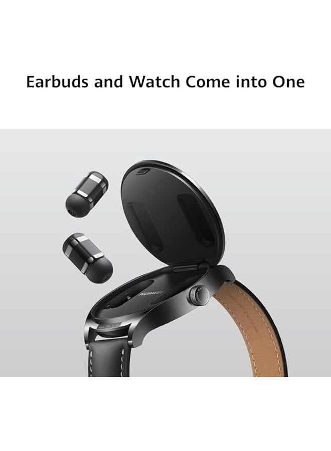 Watch Buds Smartwatch, Earbuds And Watch Come Into One, Innovative Wide-Area Auricle Touch Controls, AI Noise Cancellation Calling, Lightweight Earbuds, Professional Health Management, Advanced Design, Assured Durability, Compatible With Android And iOS Brown/Khaki