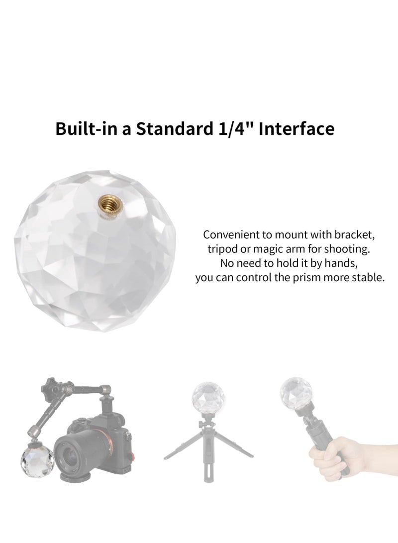 Photography Prism, Optical Crystal Glass Ball Filter with 1/4