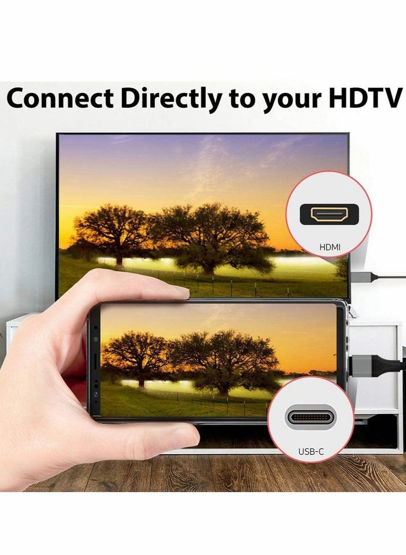 USB C to HDMI Cable, 4K@60Hz Type C to HDMI Cord 6ft