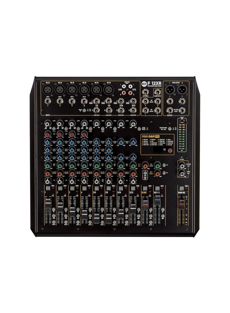 RCF F-12XR 12-Channel Mixing Console With Multi-Fx & Recording