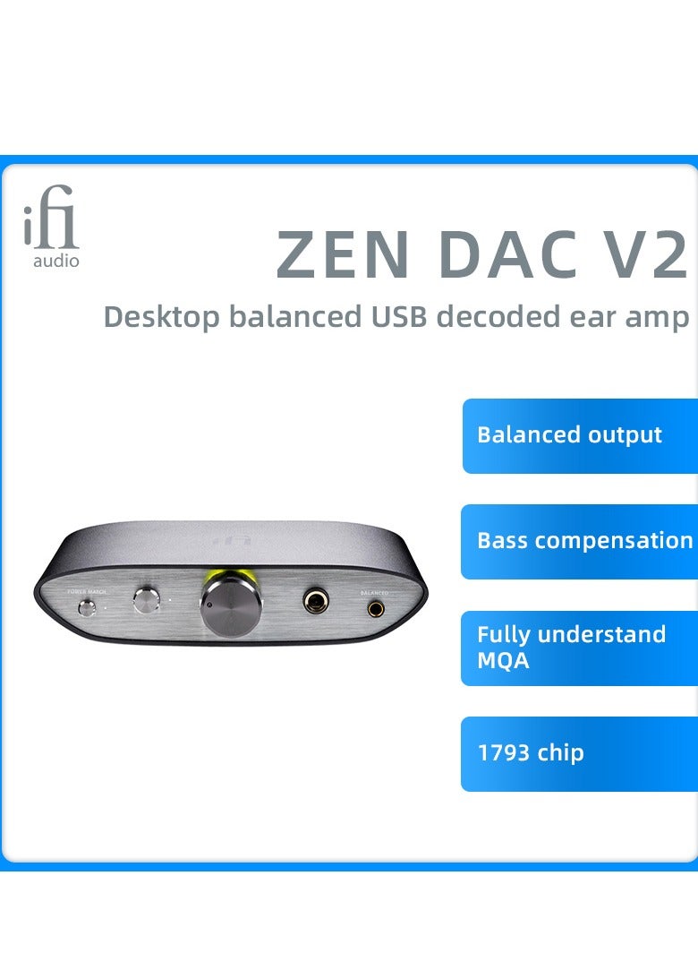 iFi Zen DAC V2 Desktop Balanced USB Decoder Headphone Amplifier USB 3.0 RCA PC Hifi Professional Audio Music All In One Machine