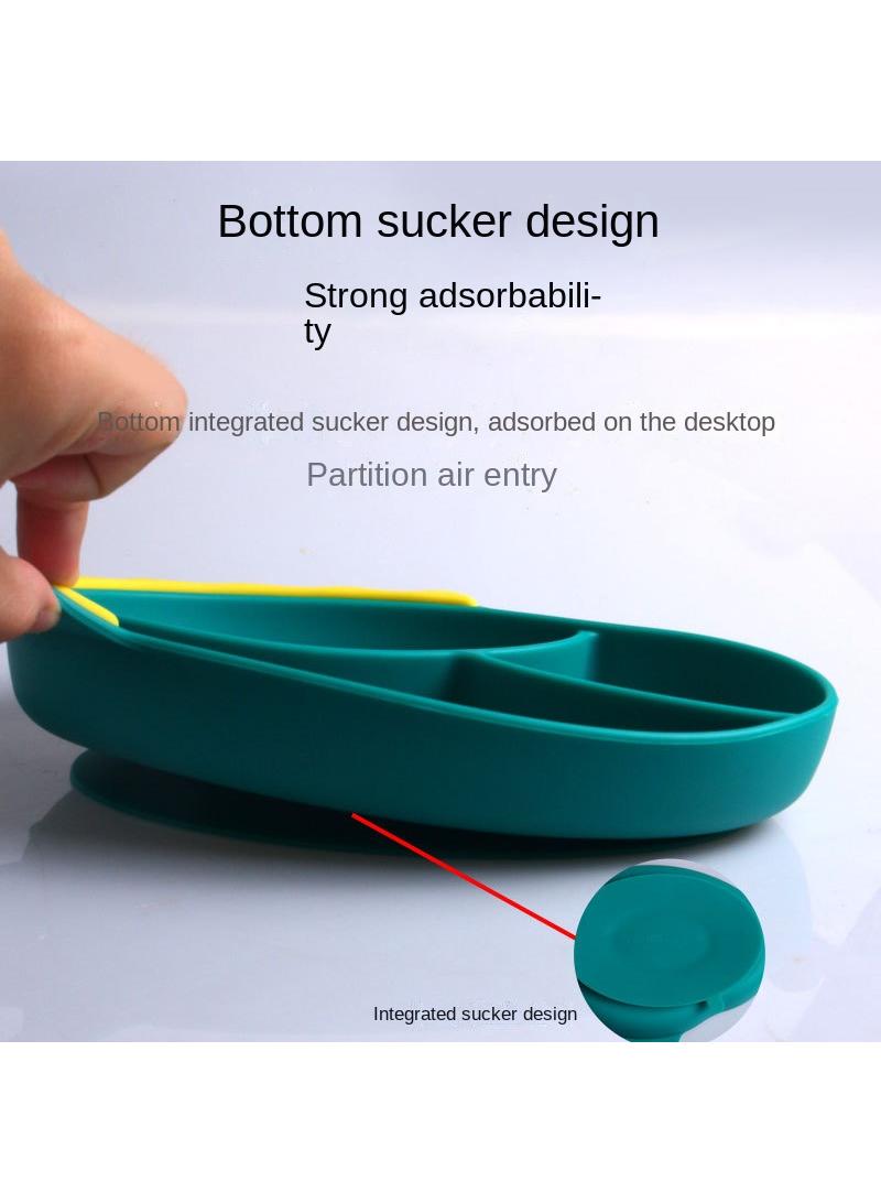 3-Piece Baby Multifunctional Silicone Plate and Spoon Set
