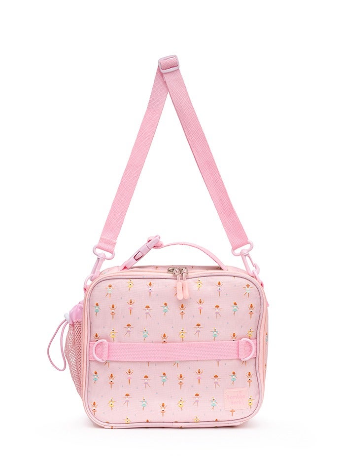 Bamboo Bark Ballerina print insulated Lunch Bag with 3 carrying options