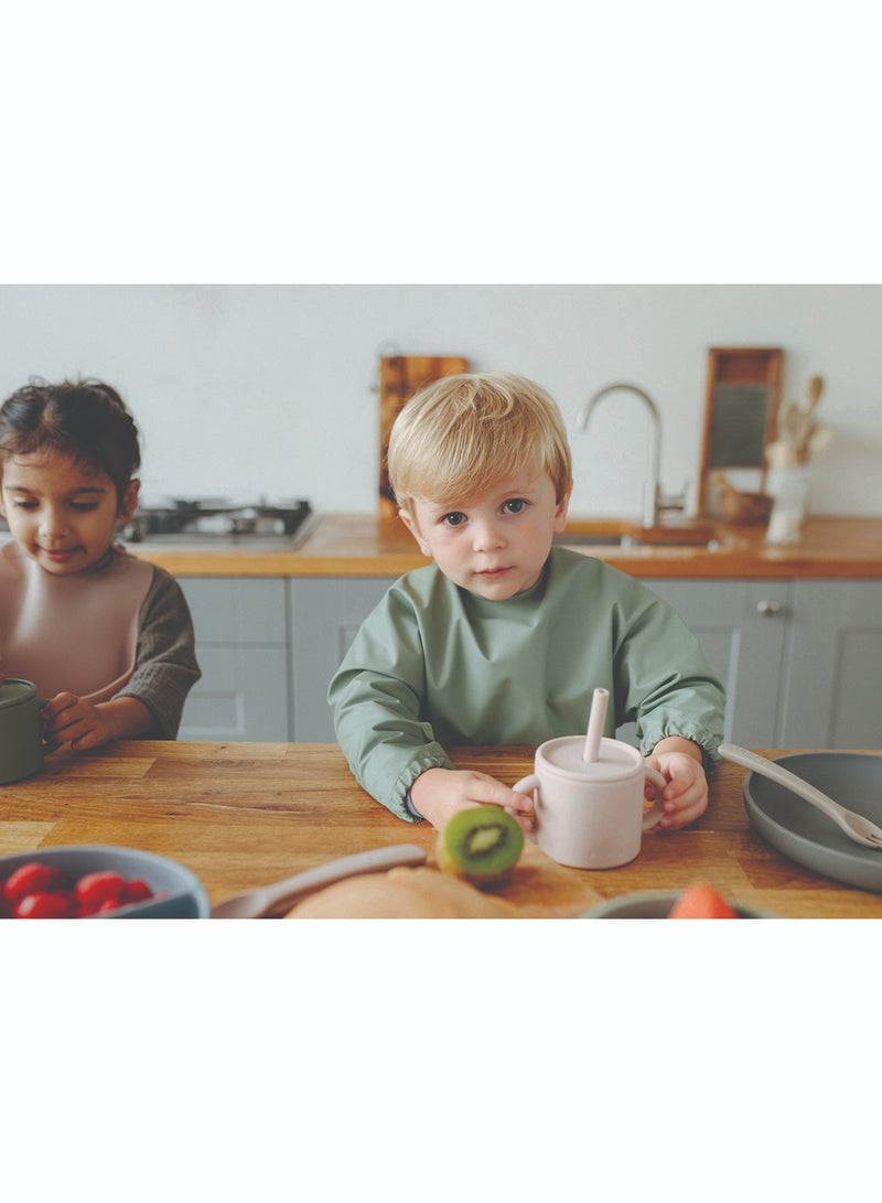 Pippeta Silicone Cup Plus Straw Non Toxic, Suitable From 6 Months And Above - Sky Blue