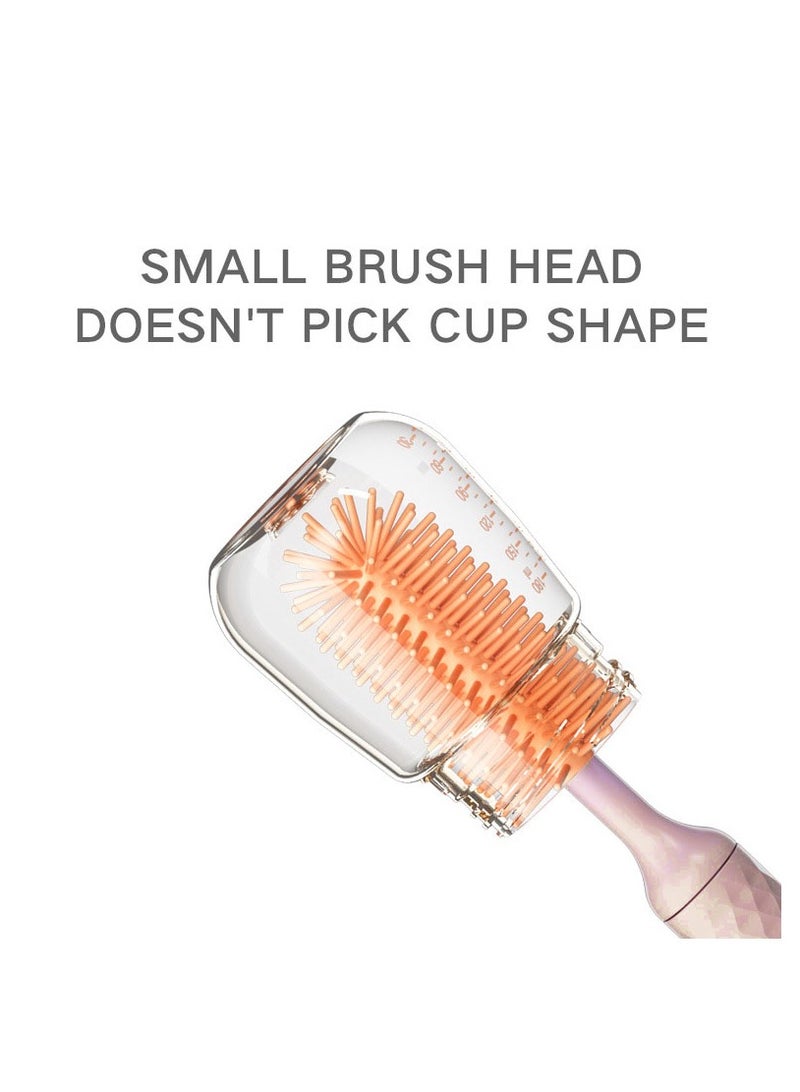 3-Piece Electric Bottle Brush Pacifier Brush Smart 360 Degree Rotating Baby Long Handle Cup Brush