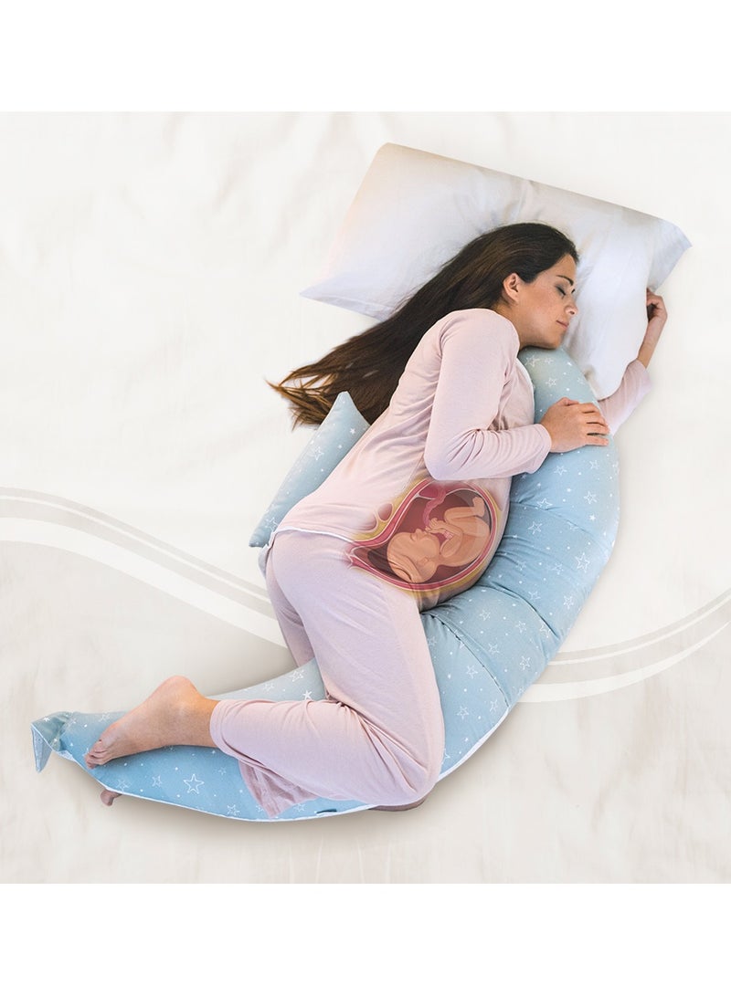 Pregnancy Pillow 12 In 1 - Dreamwizard, Grey Star