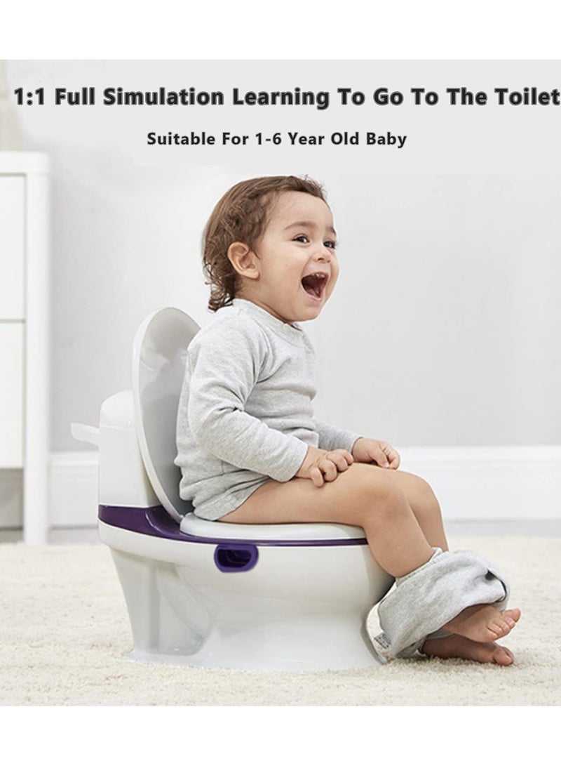 Kid Size Potty,Realistic Potty Training Toilet Looks and Feels Like an Adult Toilet - Potty Training Seat for Toddlers & Kids – Easy to Empty and Clean