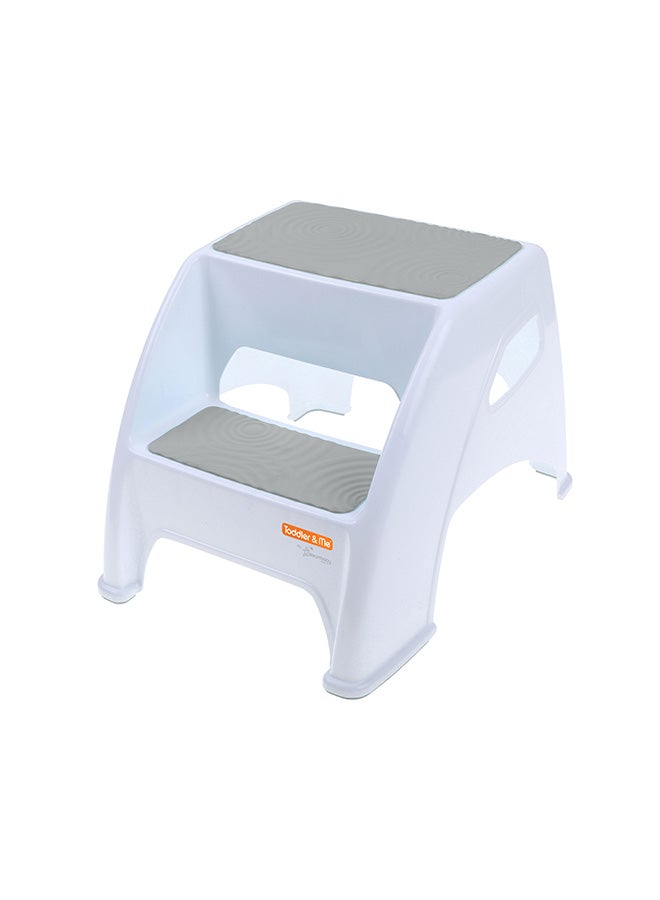 Toddler And Me 2 Step Stool - Grey