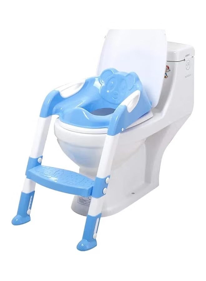 ORiTi Portable Folding Trainer Toilet Potty Training Ladder Chair For Kids - Blue