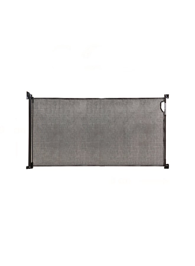 Retractable Baby Safety Gate, Extra Wide And Tall Mesh Gate - Black