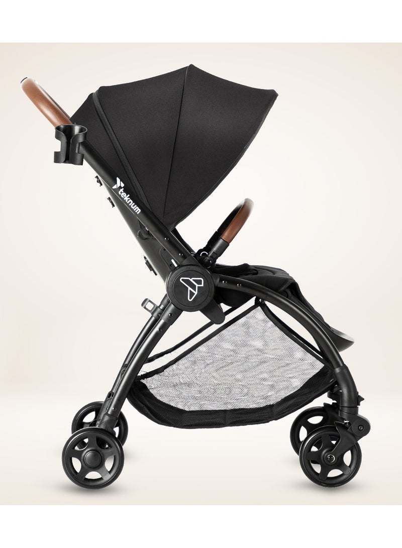 Travel Stroll 2 Stroller With Reversible, Multi Recline Seat - Black