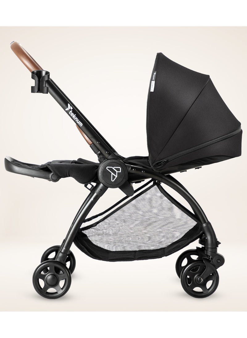 Travel Stroll 2 Stroller With Reversible, Multi Recline Seat - Black