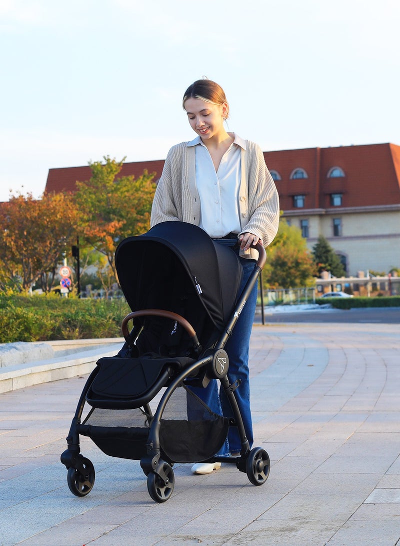 Travel Stroll 2 Stroller With Reversible, Multi Recline Seat - Black