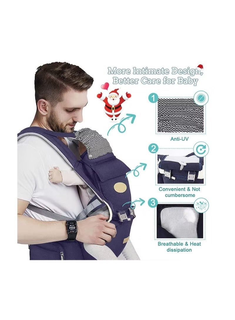 Baby Carrier Newborn to Toddler with Hip Seat Infant Holder for Carrying and Hiking