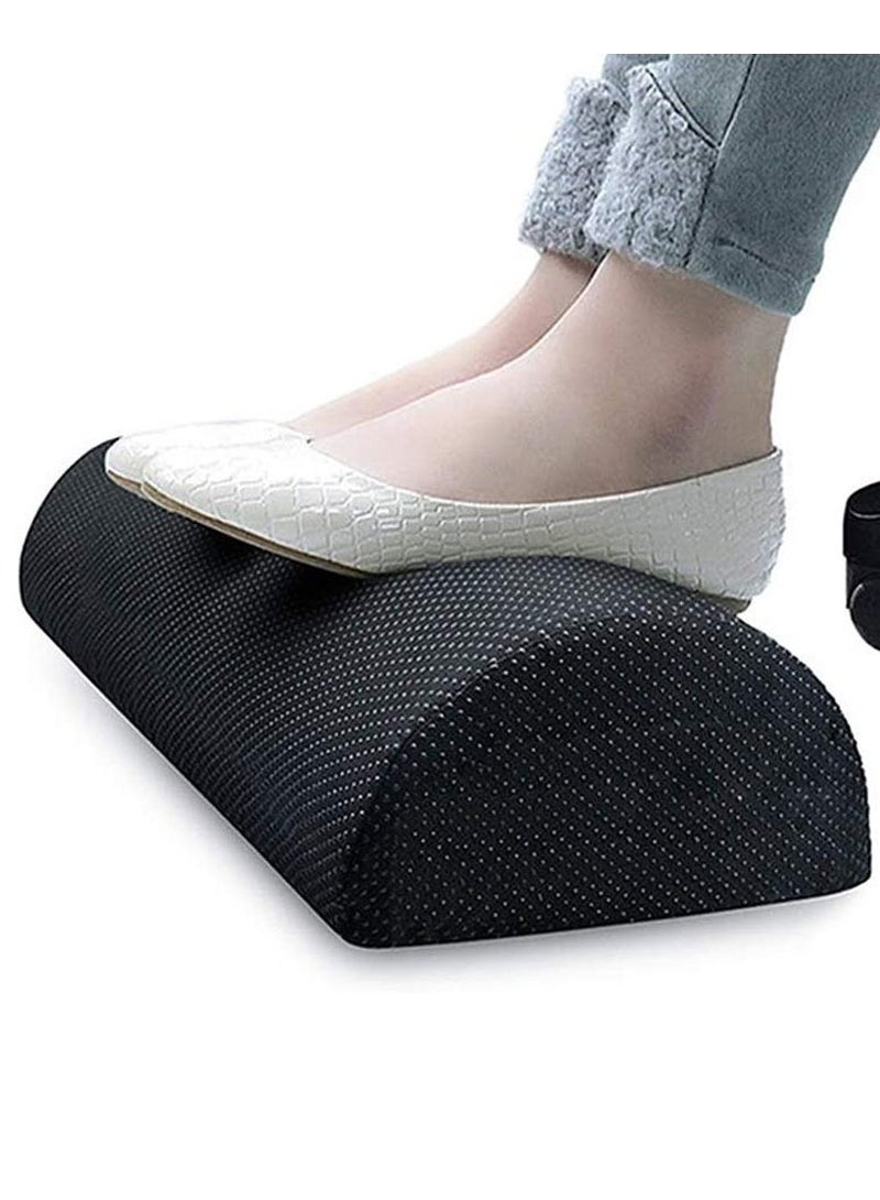 Under Desk Footrest Long Lasting Convenient Handle Comfortable Relaxing Semi Circular Design Foot Stool for Room for Indoor for Home