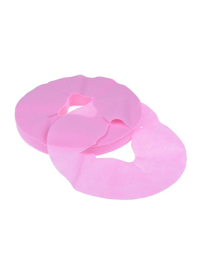 100-Piece Disposable Silicone Pillow Hole Towel Pink