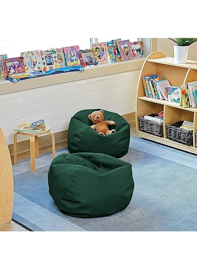 Cotton Home Bean Bag Cover With Bean Bag Chair For Kids Soft Premium Polyester Memory Foam Filling Furniture - Machine Washable Dark Green (50X80 Cm)