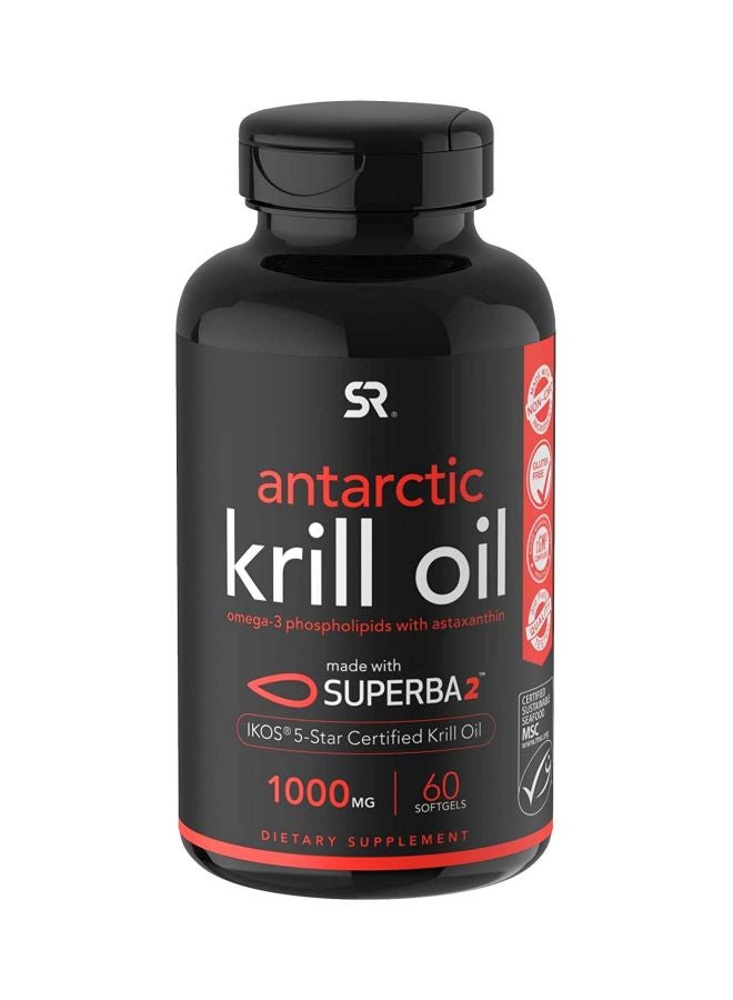 Antarctic Krill Oil Dietary Supplement - 60 Softgels