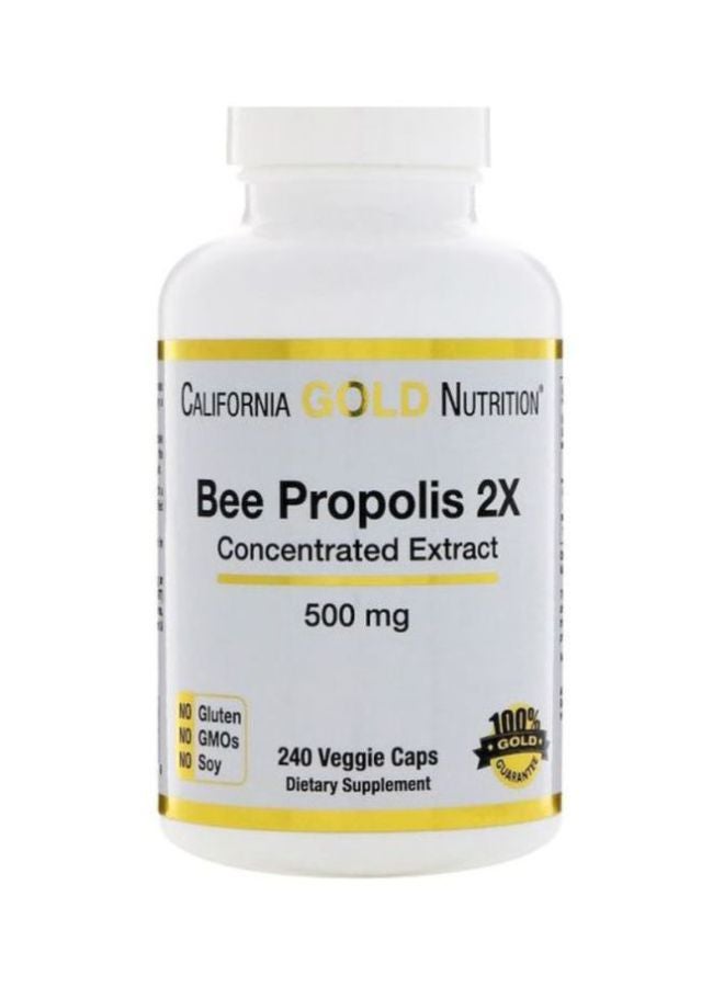 Bee Propolis 2X Dietary Supplement - 240 Veggie Capsules