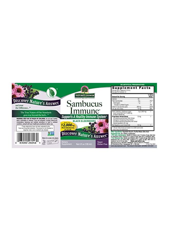 Ambucus Dietary Supplement, Original For Daily Immune And Antioxidant Support 4 Fl Oz