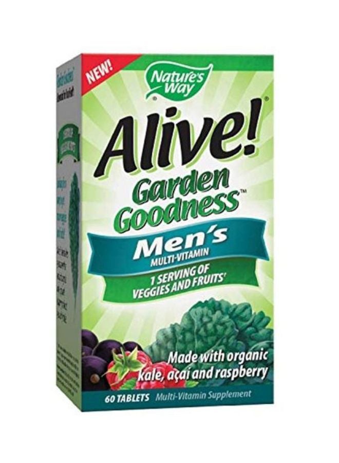 Alive! Garden Goodness Men's Multivitamin - 60 Tablets