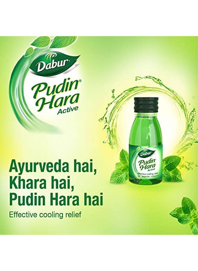 DABUR Pudin Hara Active 30ml (Pack of 4), Green