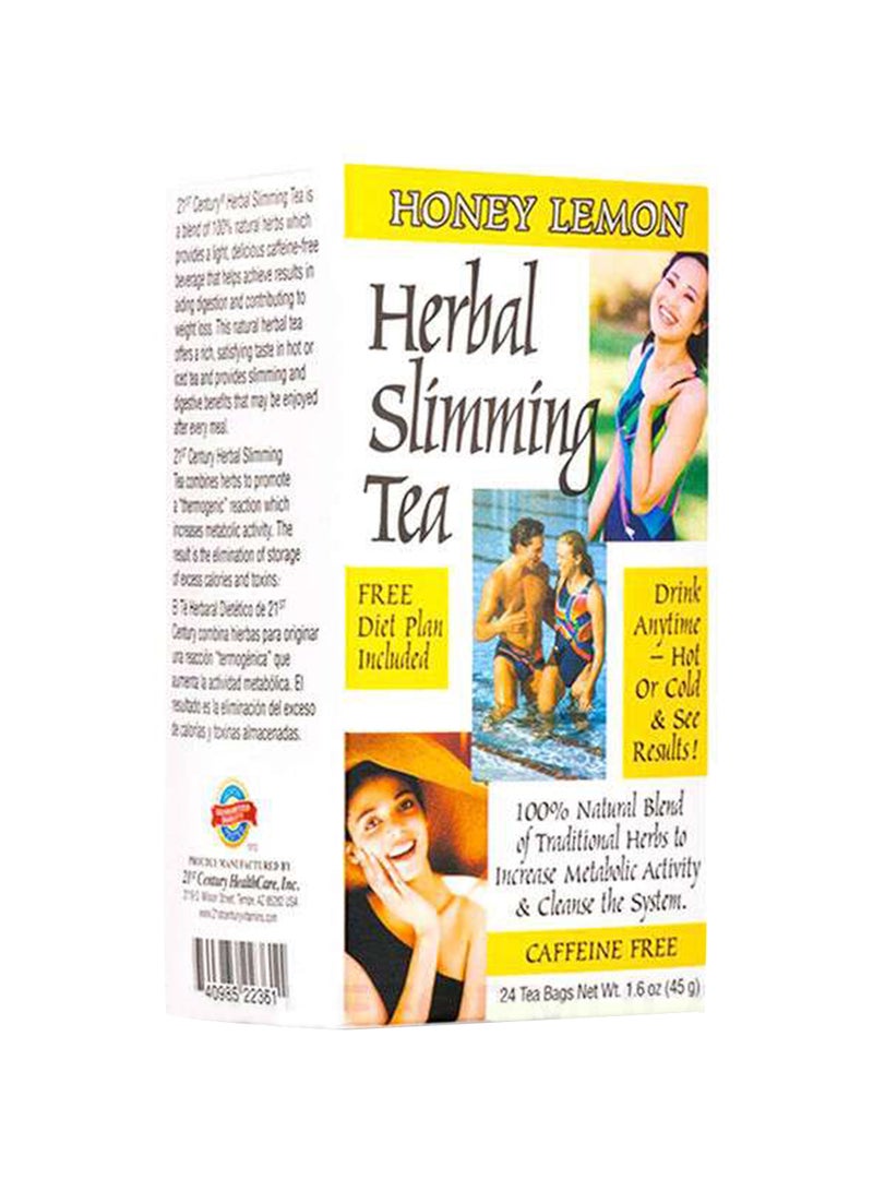 Honey Lemon Slimming Tea, 24 Tea Bags, 48 G
