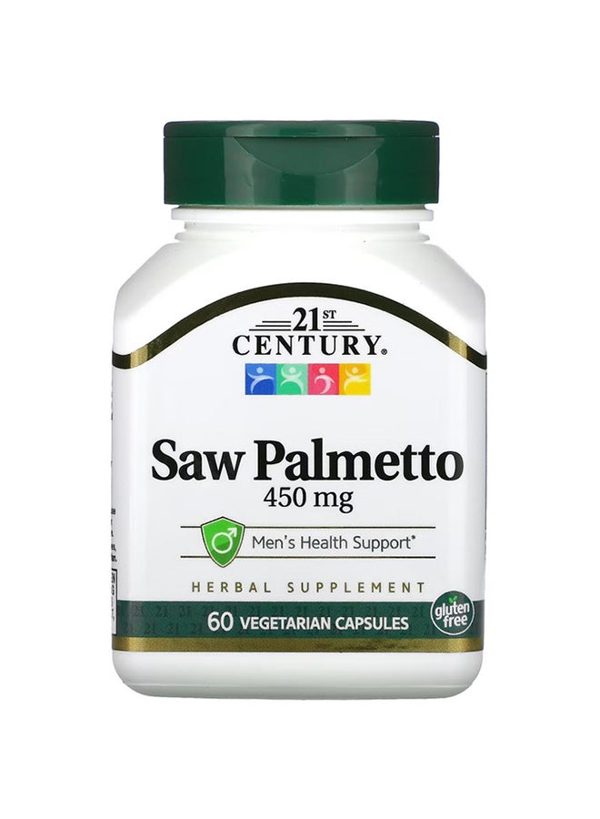 Saw Palmetto Supplement 450mg - 60 Vegetarian Capsules